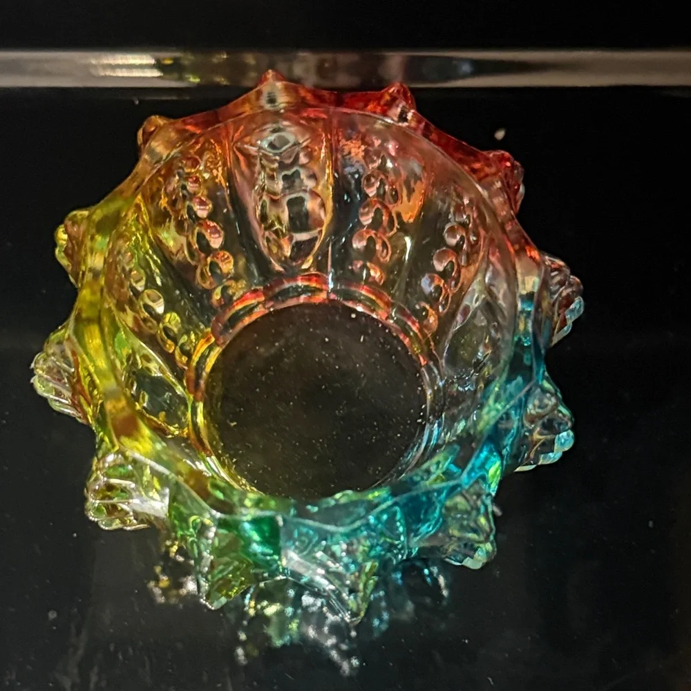 Vintage Carnival Hobnail glass Candy Dish trinket jar - Picture 3 of 16